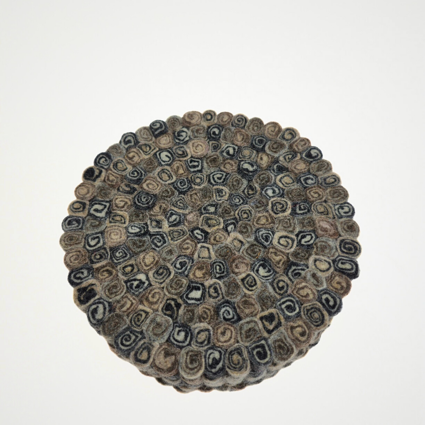 11mm Slice Candy Cut Pom Pom Felt Trivet-Set Of 2Pcs.