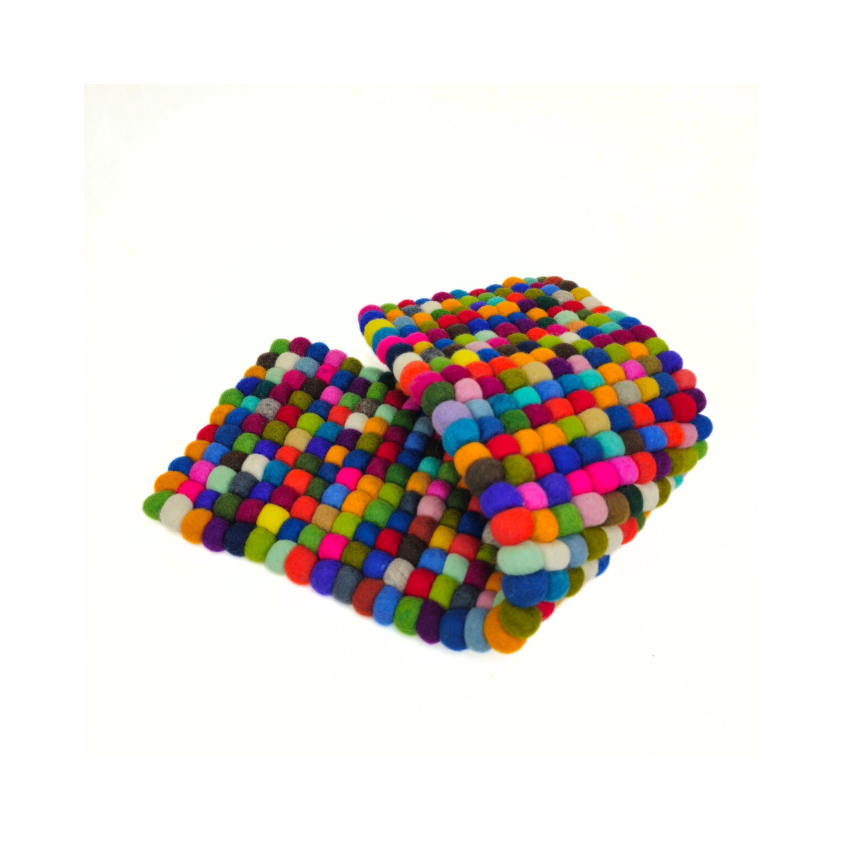 Artisan Multi Felted Ball Table Runner