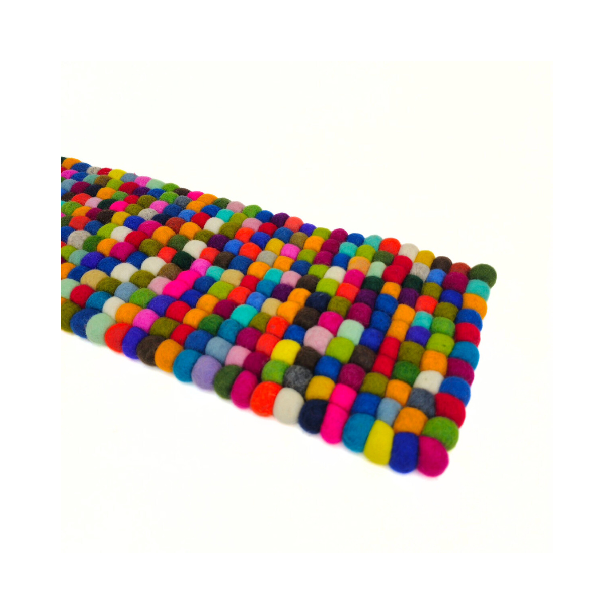 Artisan Multi Felted Ball Table Runner