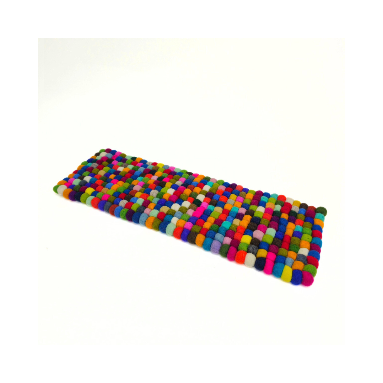 Artisan Multi Felted Ball Table Runner