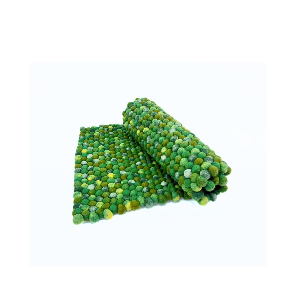 Felted Pom Pom Ball Bath Mat