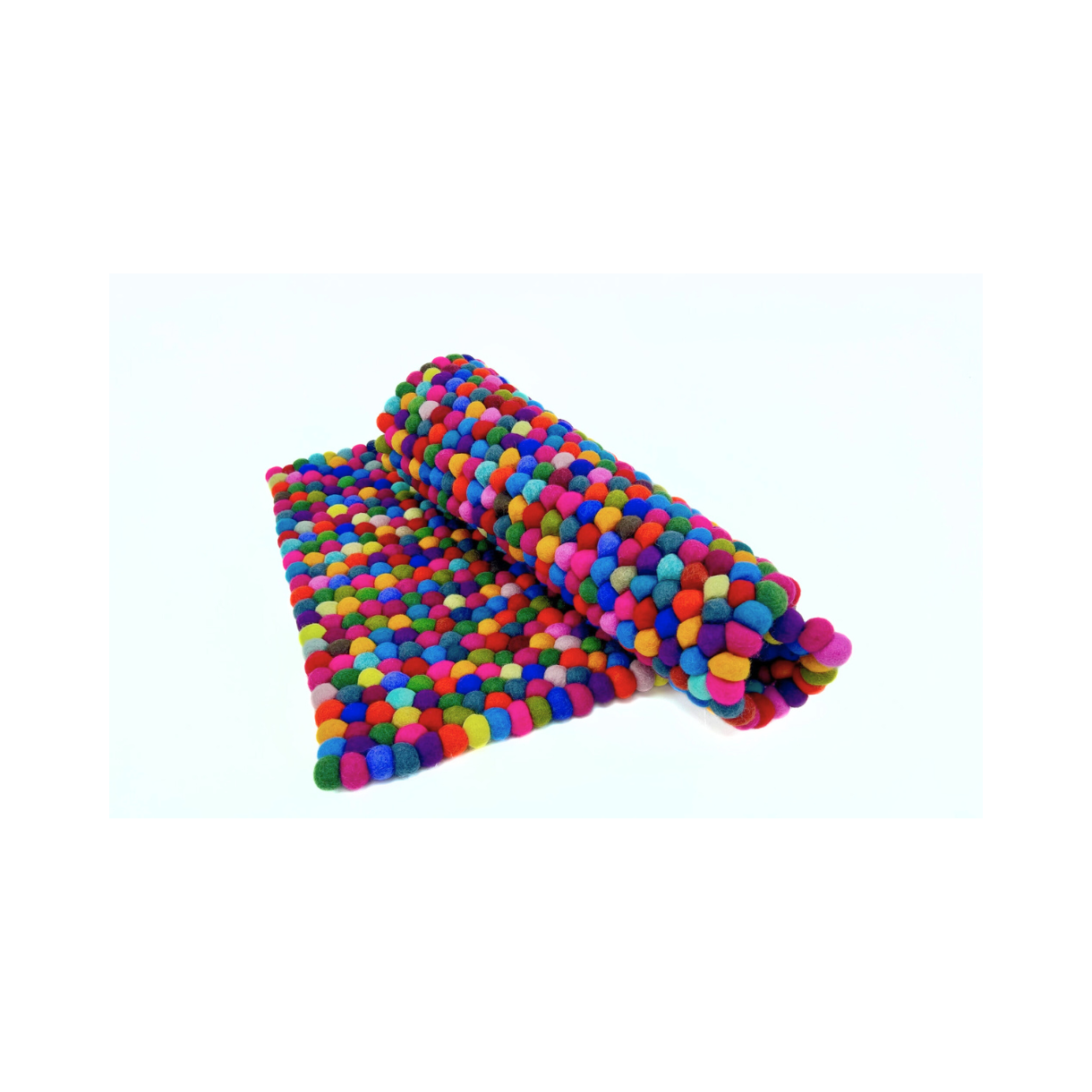 Felted Pom Pom Ball Bath Mat