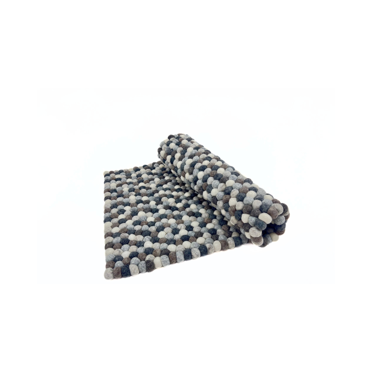 Felted Pom Pom Ball Bath Mat