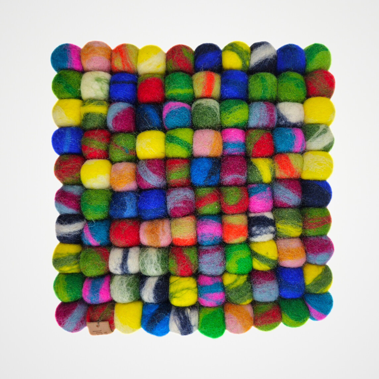 Multi Assorted Pom Pom Felt Trivet