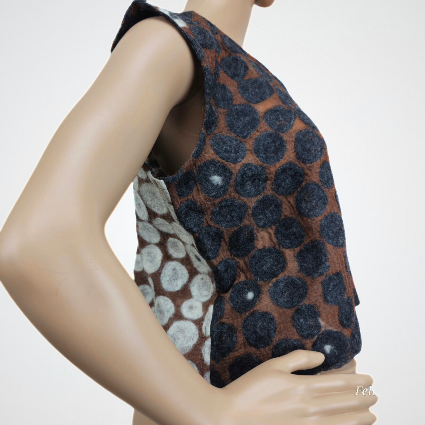 B&W Polka Dot Ladies Vest
