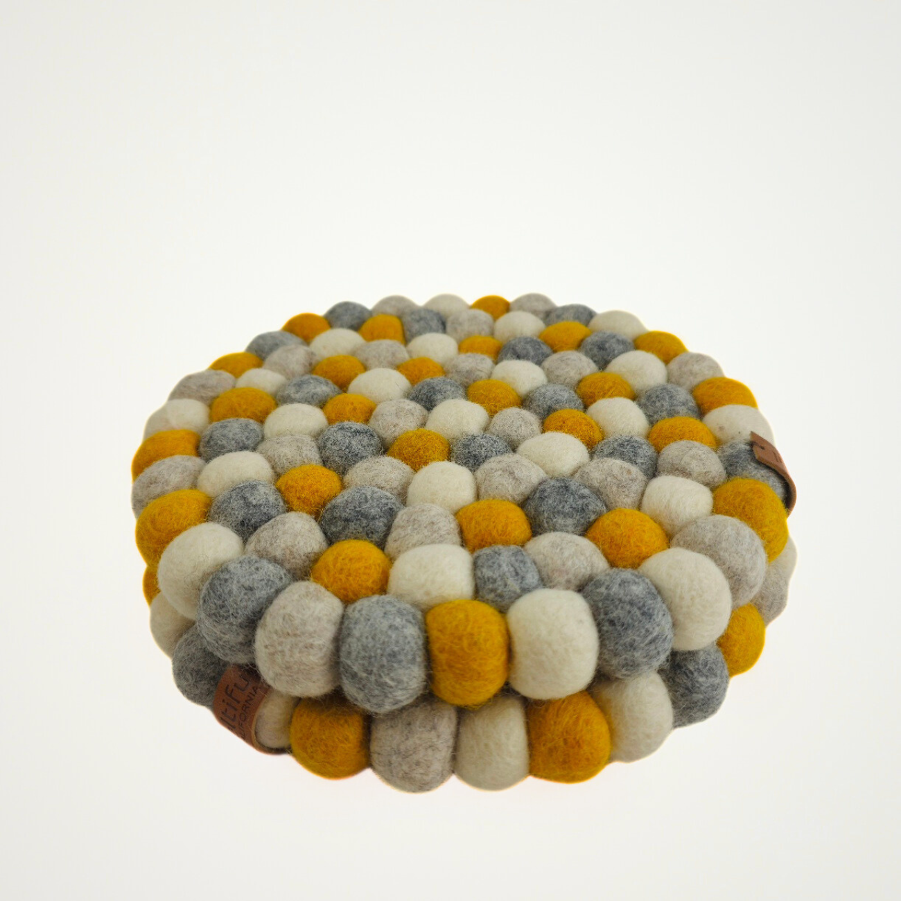 Marigold Assorted Pom Pom Felt Trivet