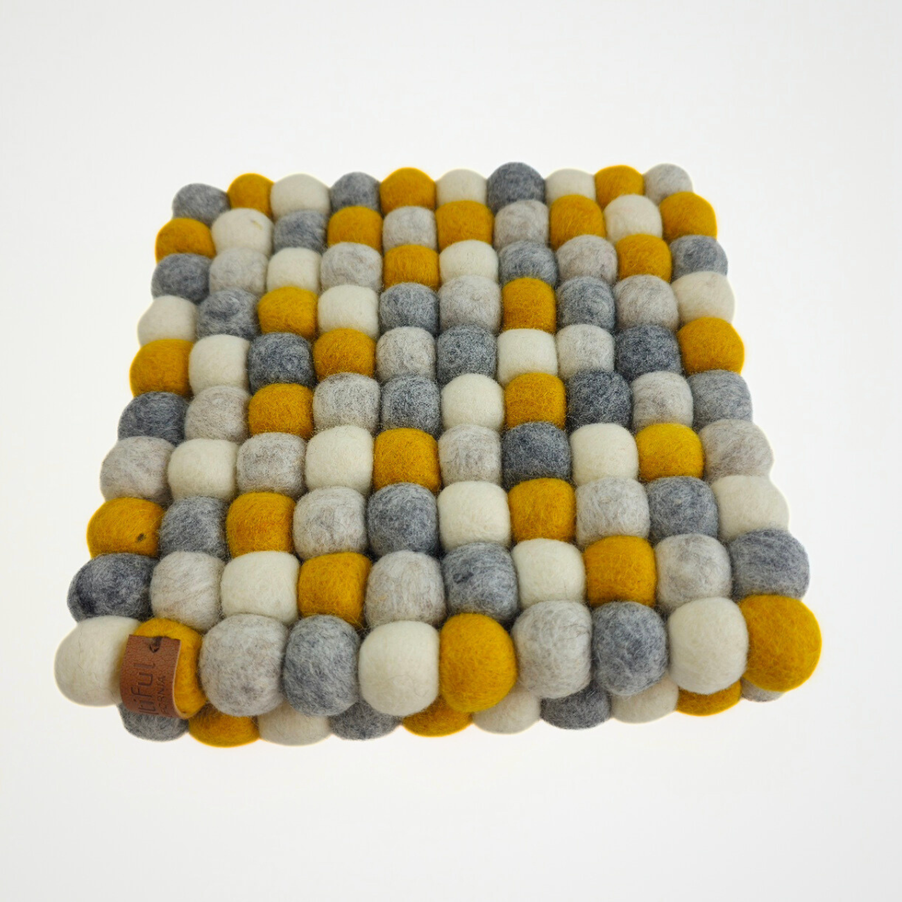 Marigold Assorted Pom Pom Felt Trivet