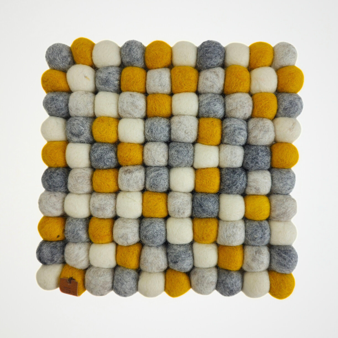 Marigold Assorted Pom Pom Felt Trivet