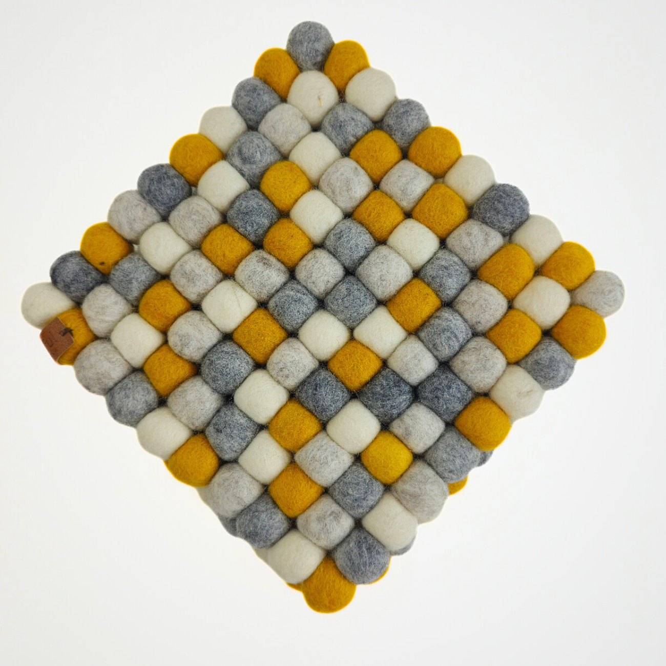 Marigold Assorted Pom Pom Felt Trivet