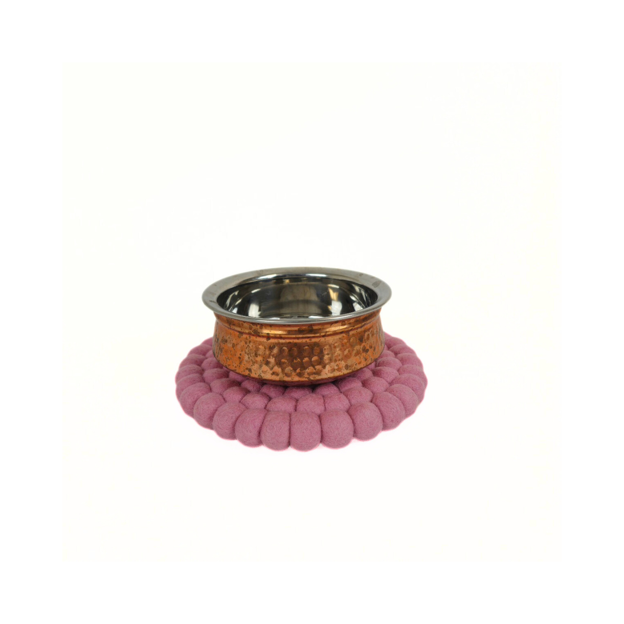 Baby Pink Pom Pom Ball Trivet-Set Of 2Pcs.