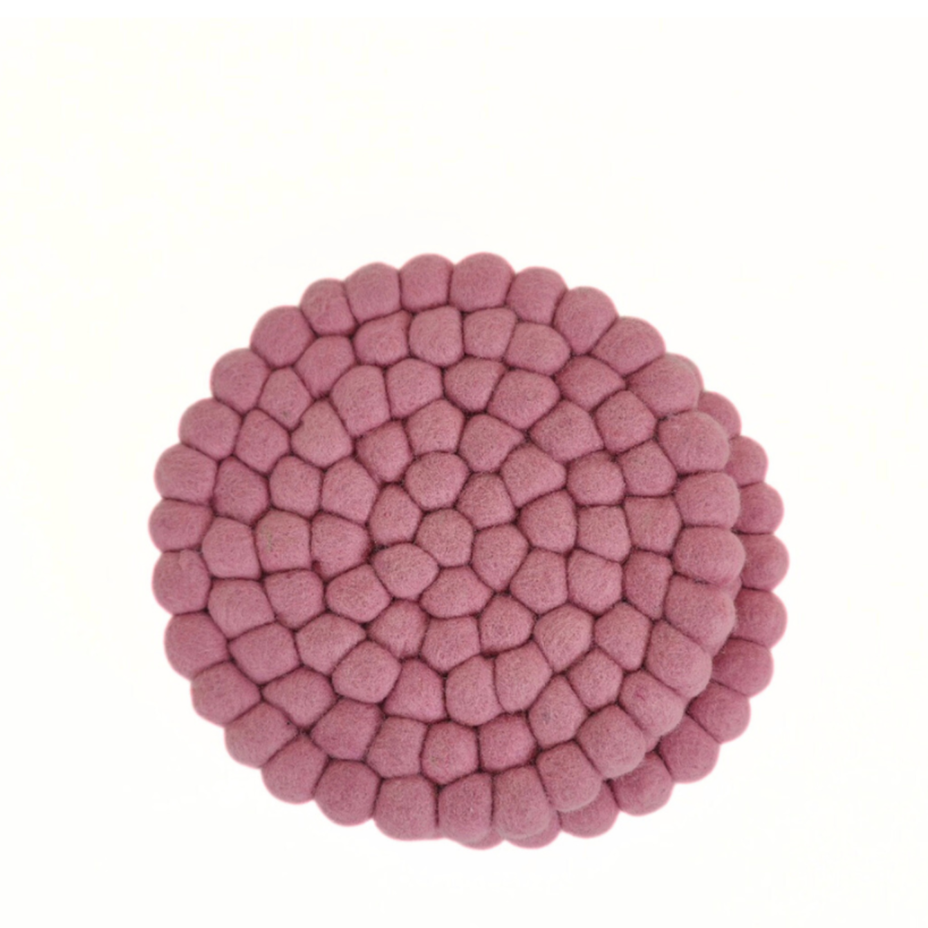 Baby Pink Pom Pom Ball Trivet-Set Of 2Pcs.