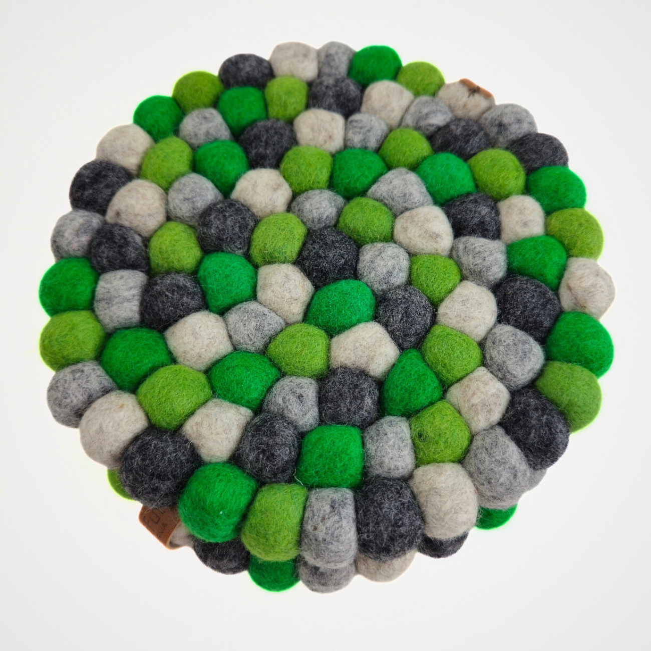 Frost Green Assorted Pom Pom Felt Trivet