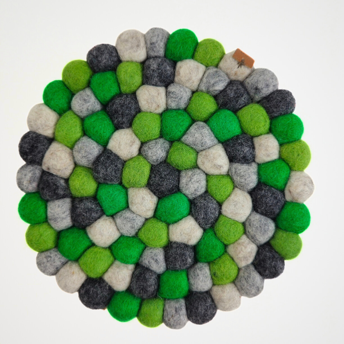 Frost Green Assorted Pom Pom Felt Trivet