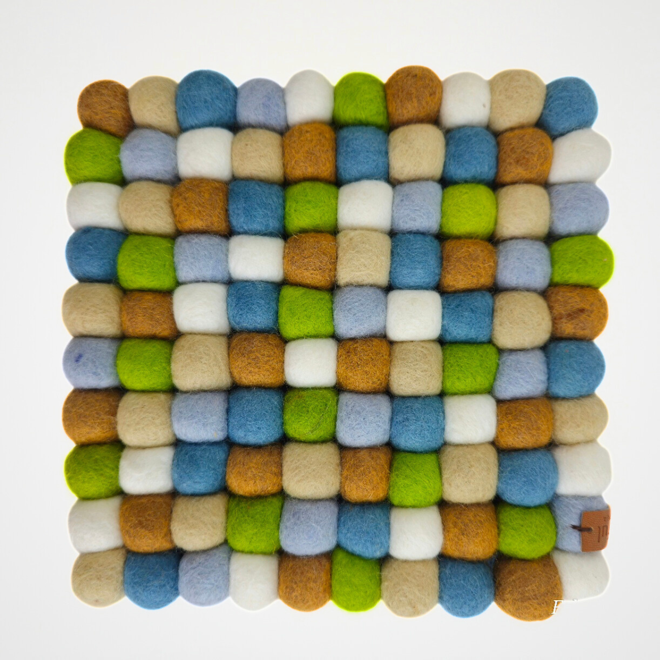 Camel Assorted Pom Pom Felt Trivet