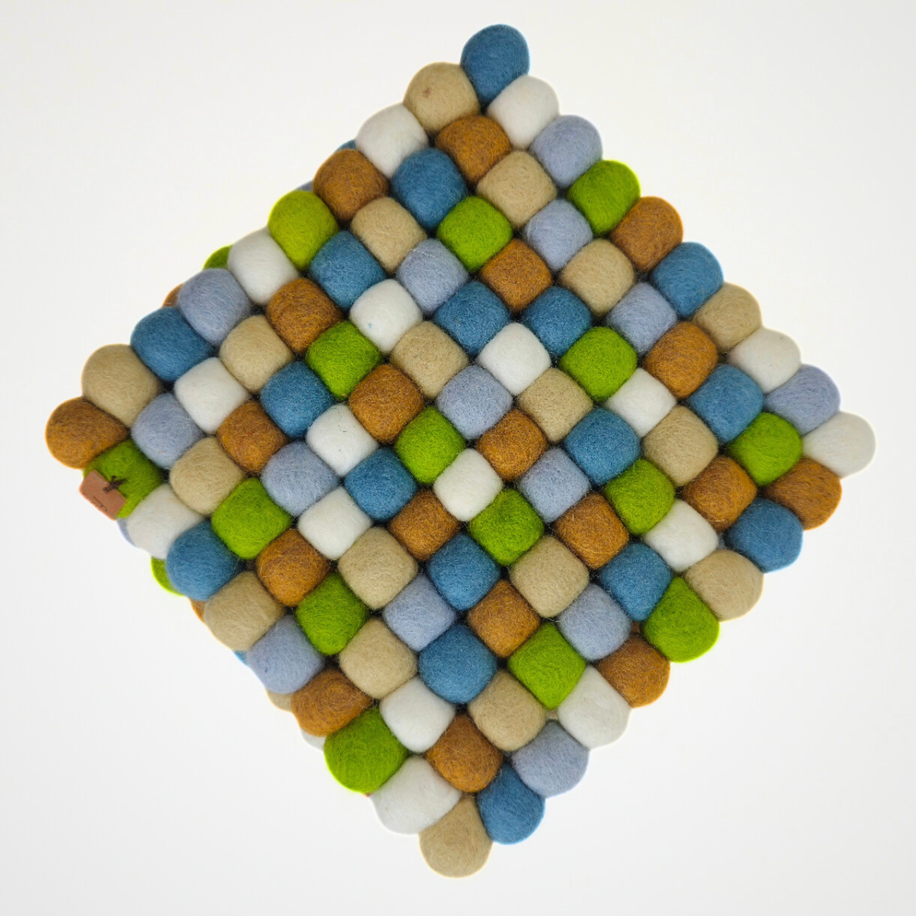 Camel Assorted Pom Pom Felt Trivet