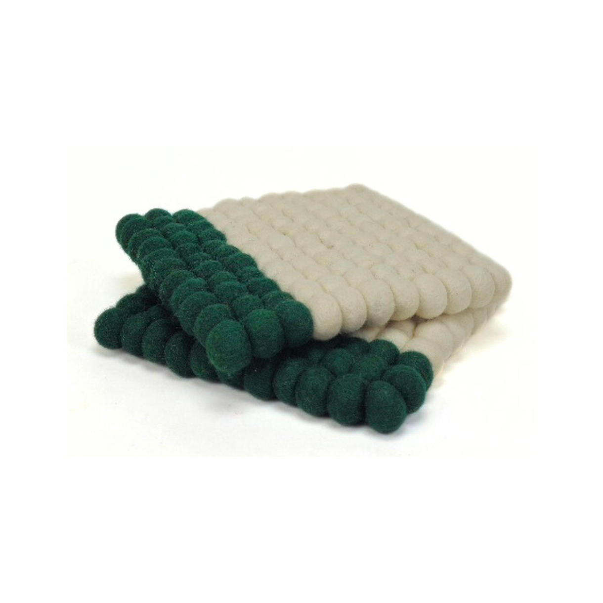 Pom Pom Felt Ball Trivet-Set Of 2Pcs.