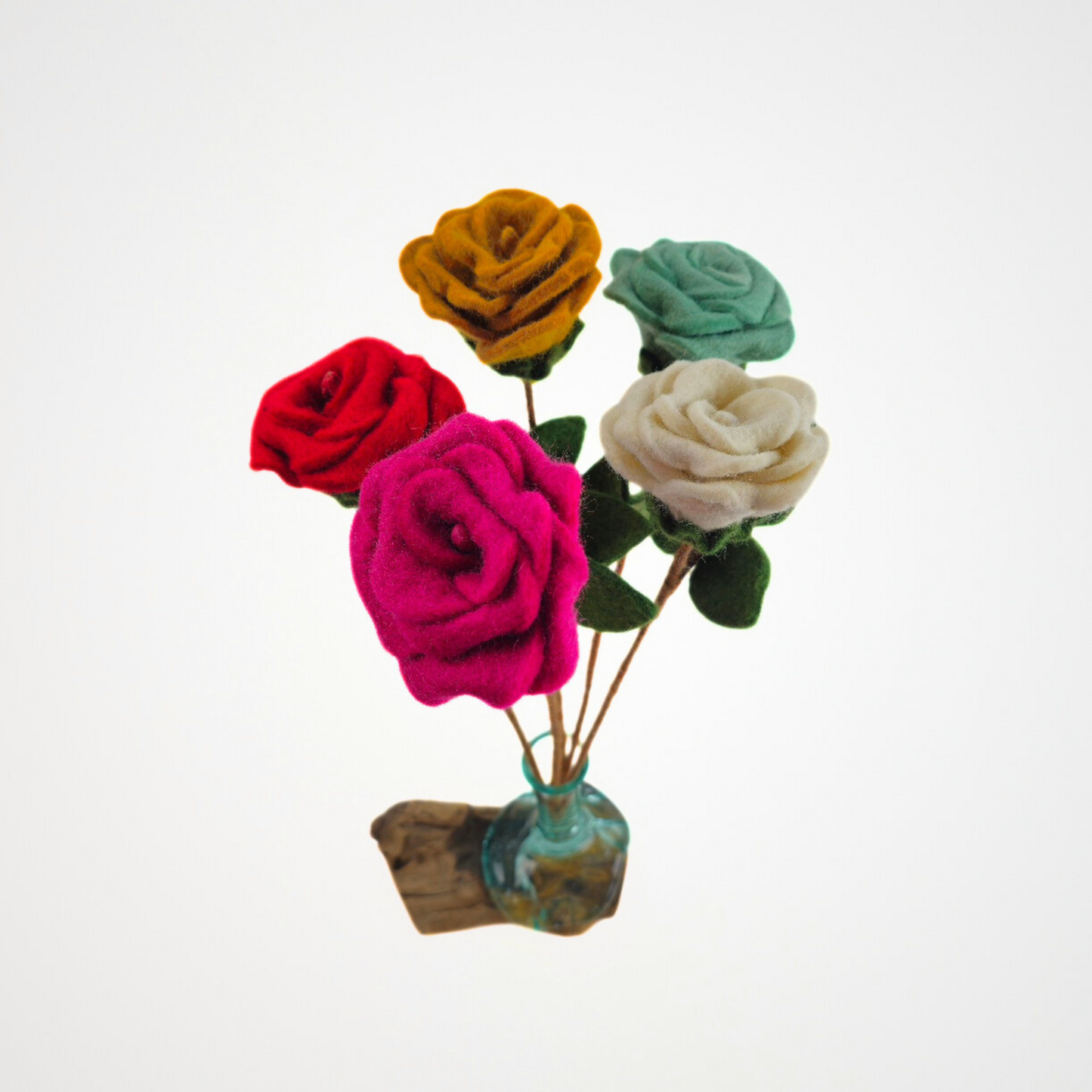 Hand Felted Rose Flower