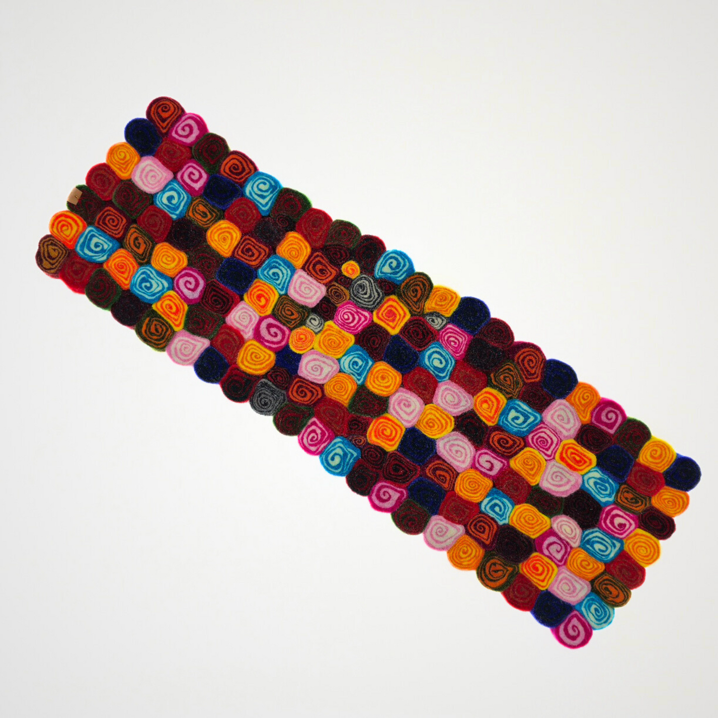Multi Pom Pom Candy-Cut Table Runner