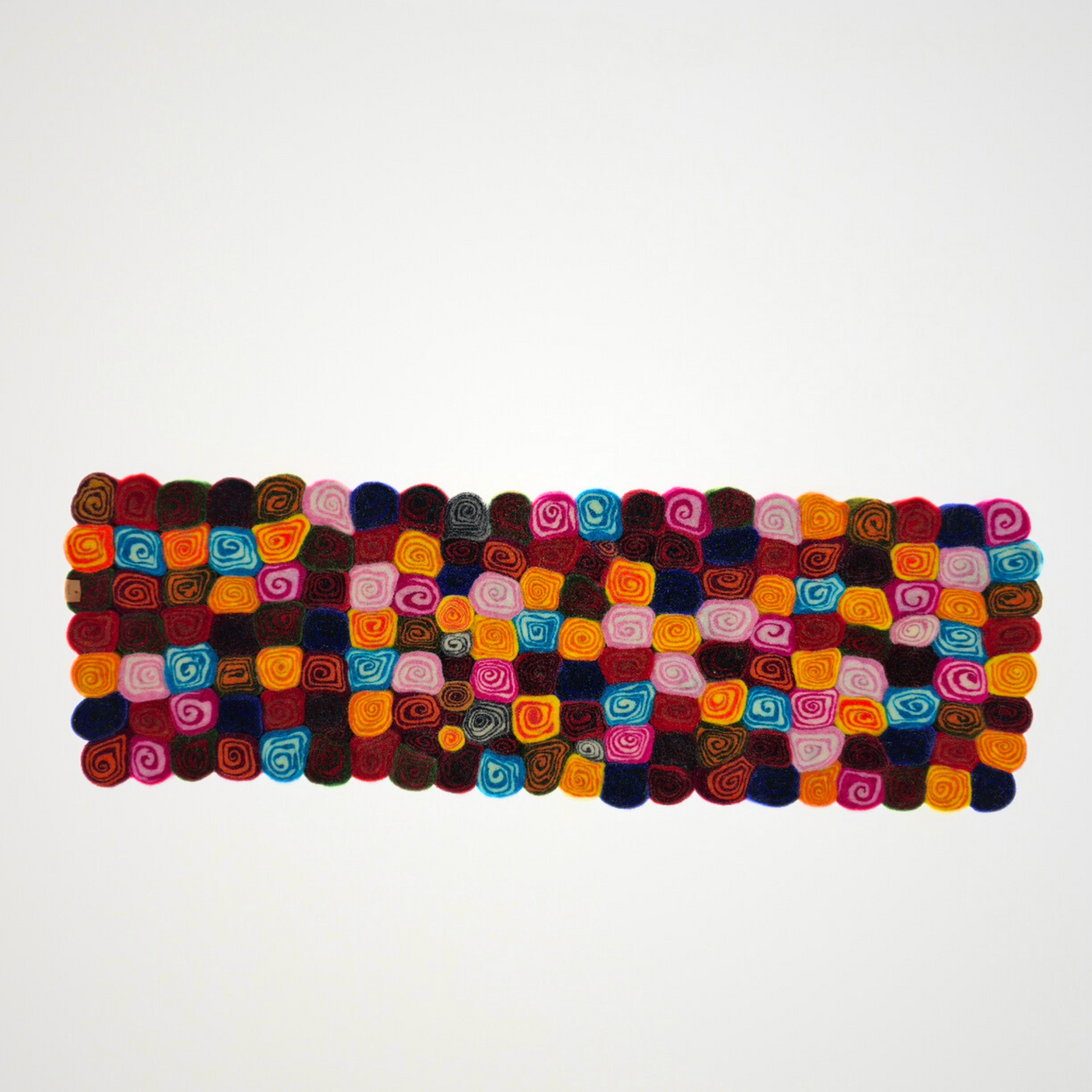 Multi Pom Pom Candy-Cut Table Runner