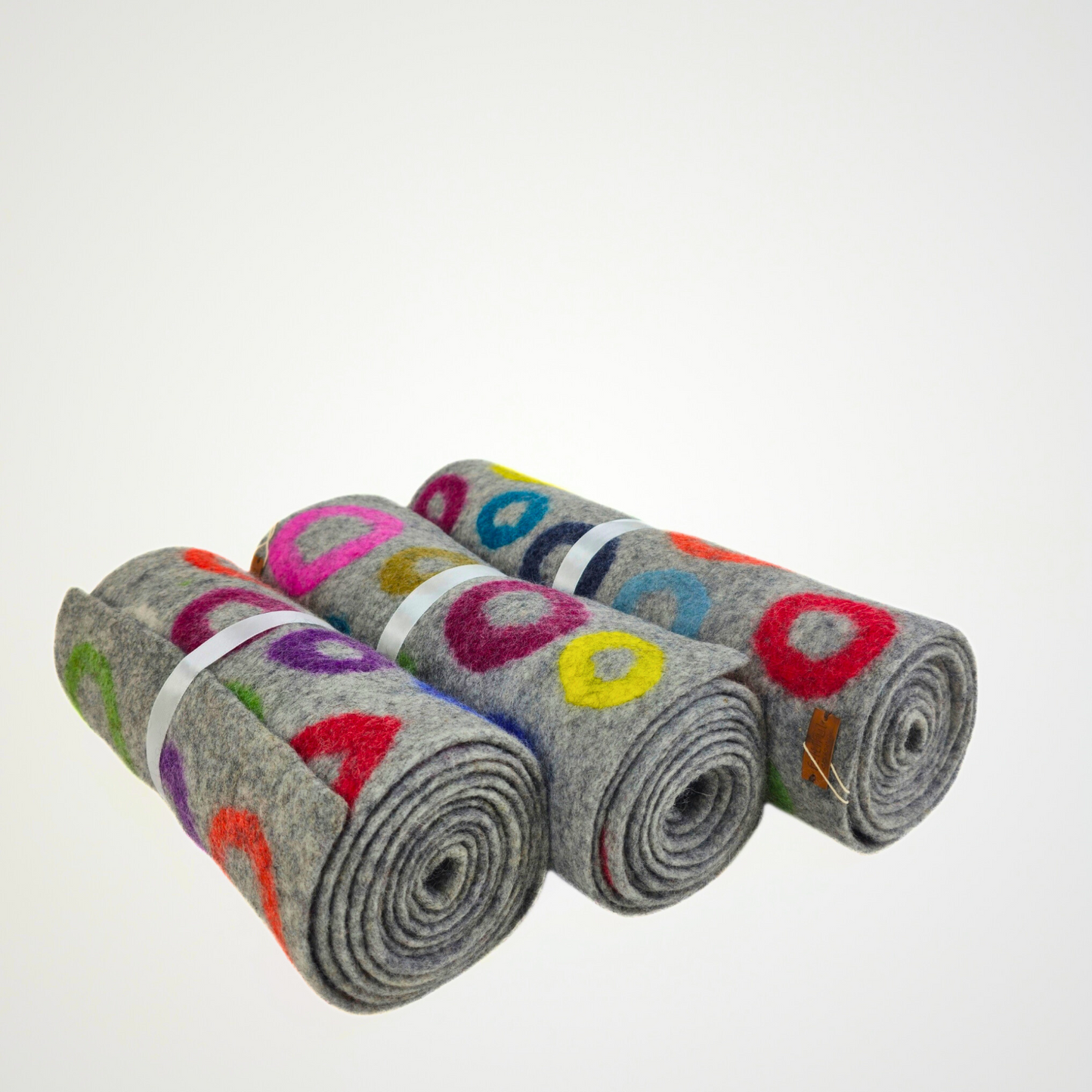 Multi Circle Felted Table Runner