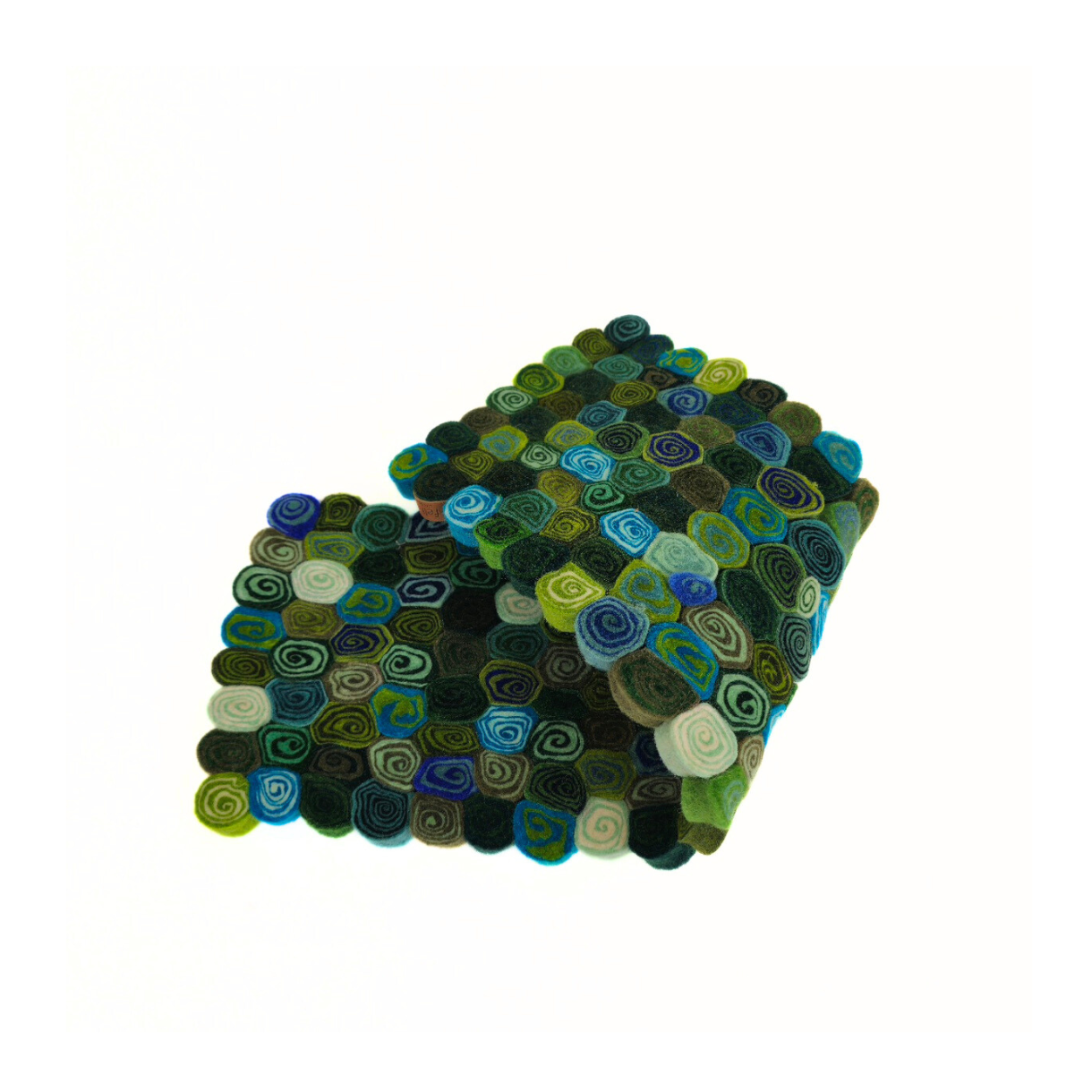 Green Felted Candy-Cut Table Runner