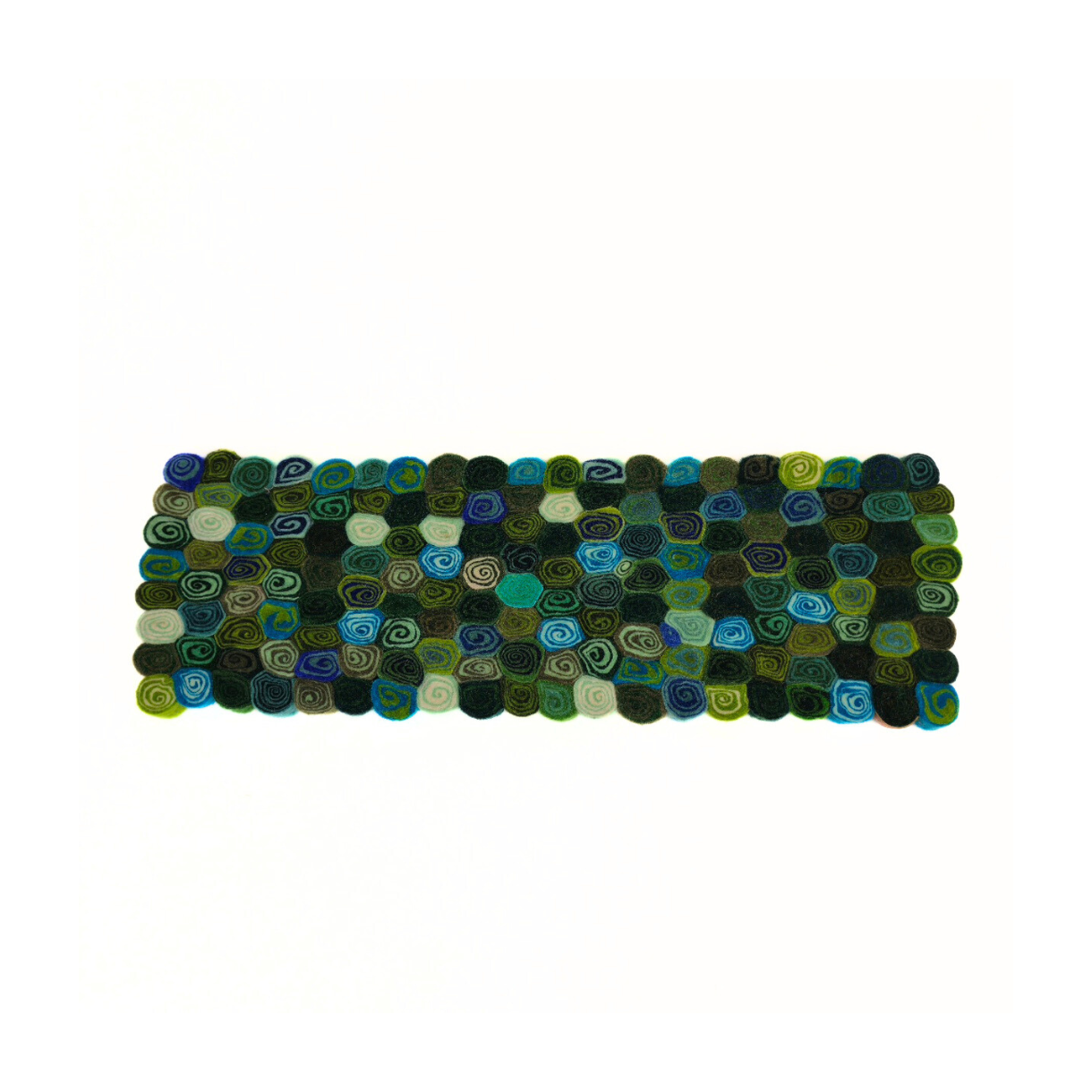 Green Felted Candy-Cut Table Runner