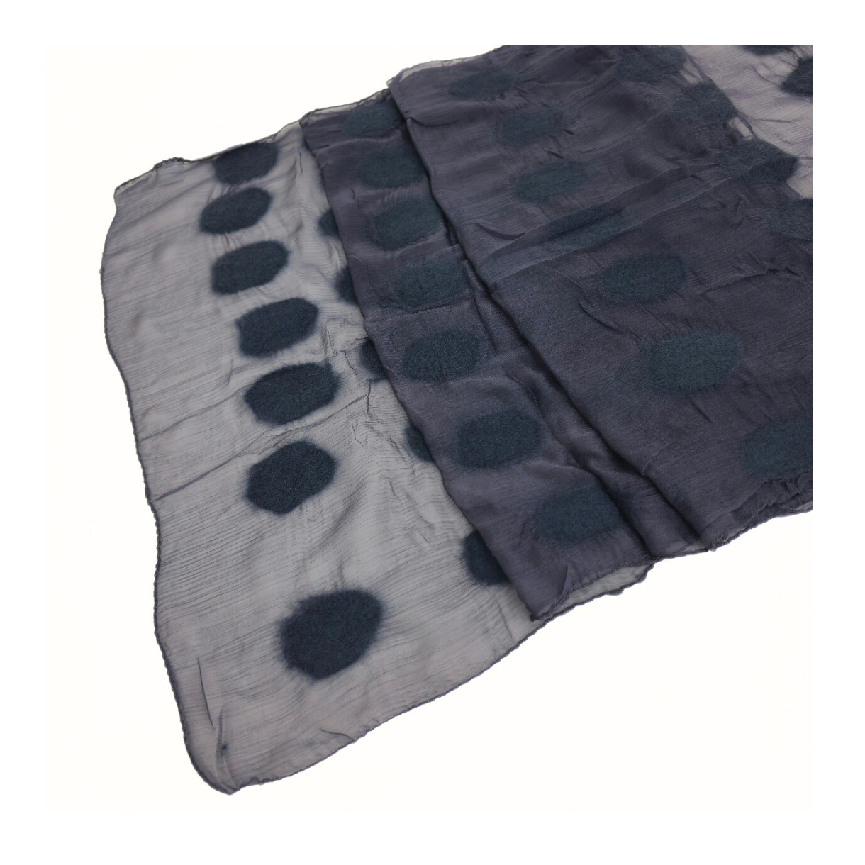 One Color Polka Dotted Merino Wool Felt Scarf