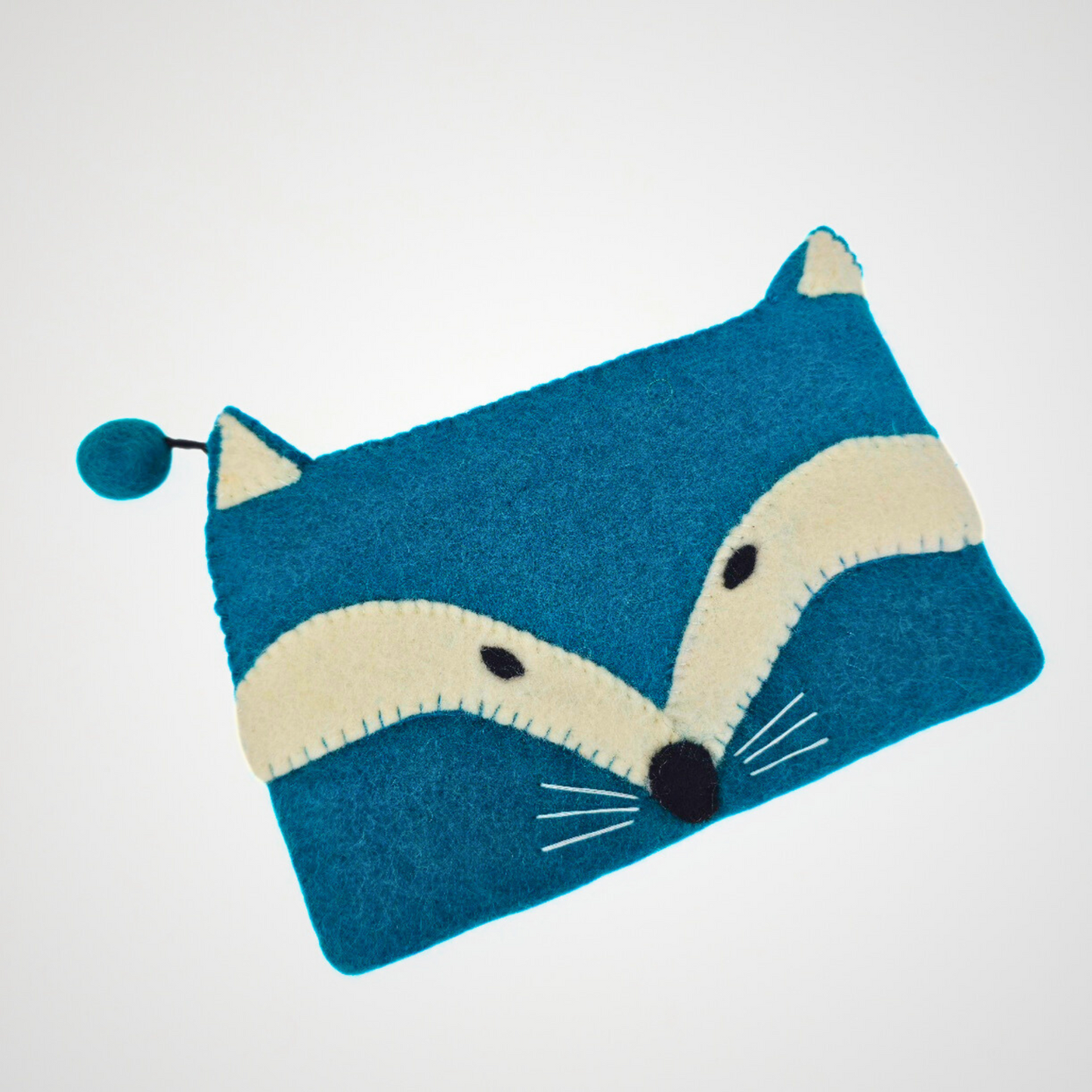 Hand Felted Kitty Head Purse 5x8 Inches