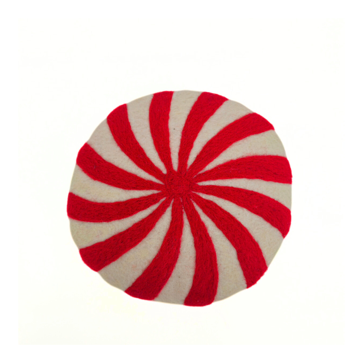 Needle Felted Swirl Trivet-Set Of 2Pcs.