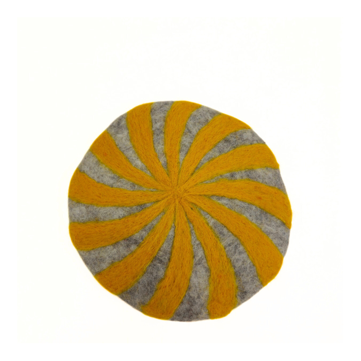Needle Felted Swirl Trivet-Set Of 2Pcs.