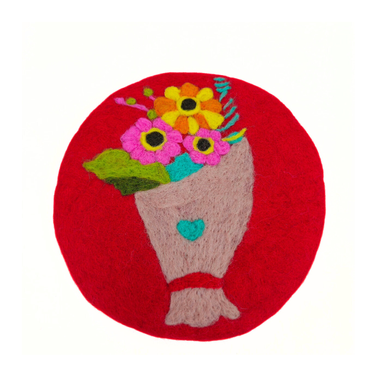 Needle Felted Trivet-Set Of 2Pcs.