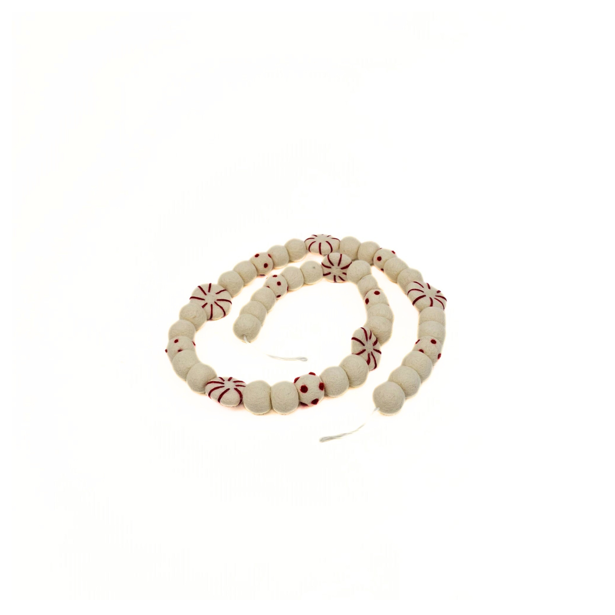 Felted Peppermint Candy Garland