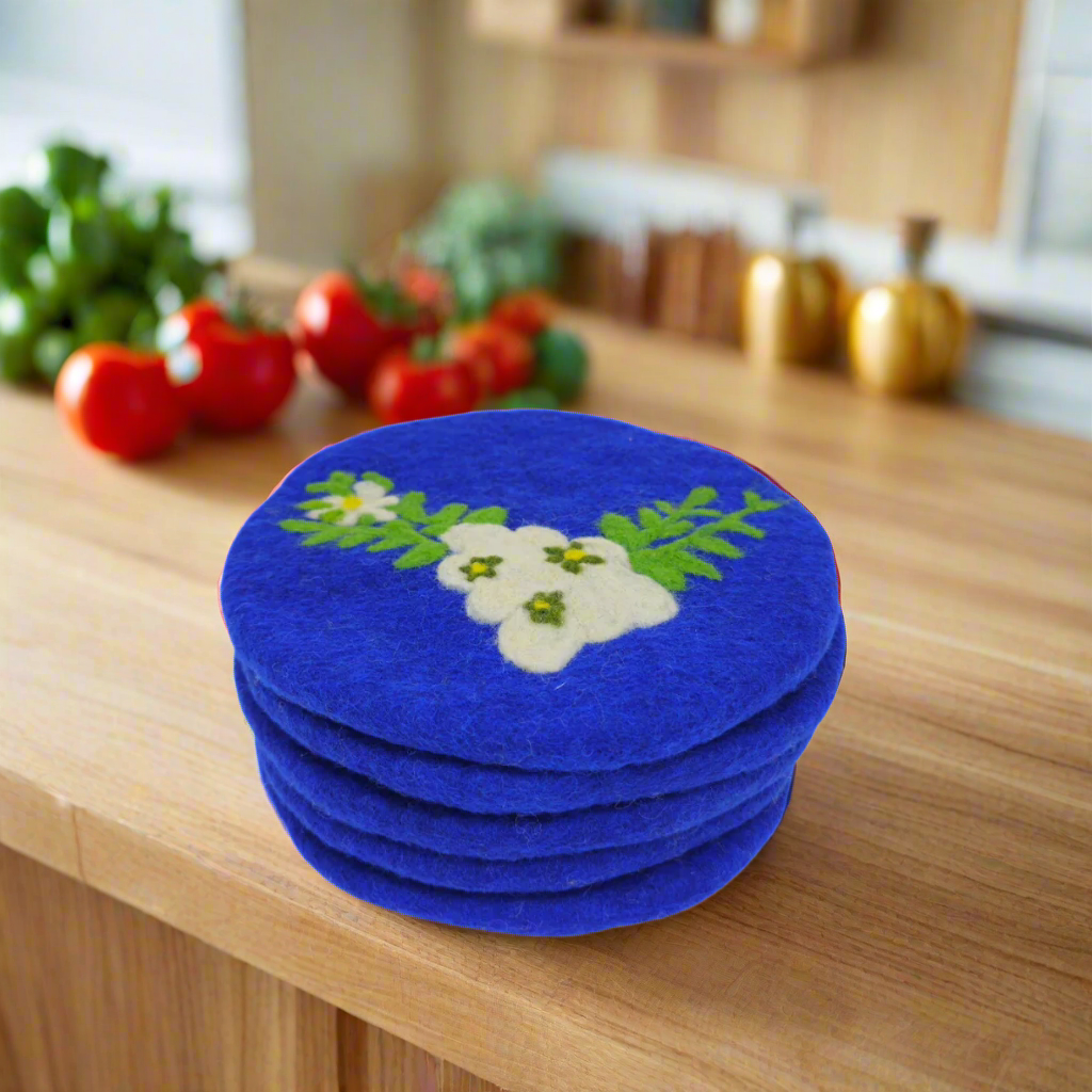 Needle Felted Trivet-Set Of 2Pcs.
