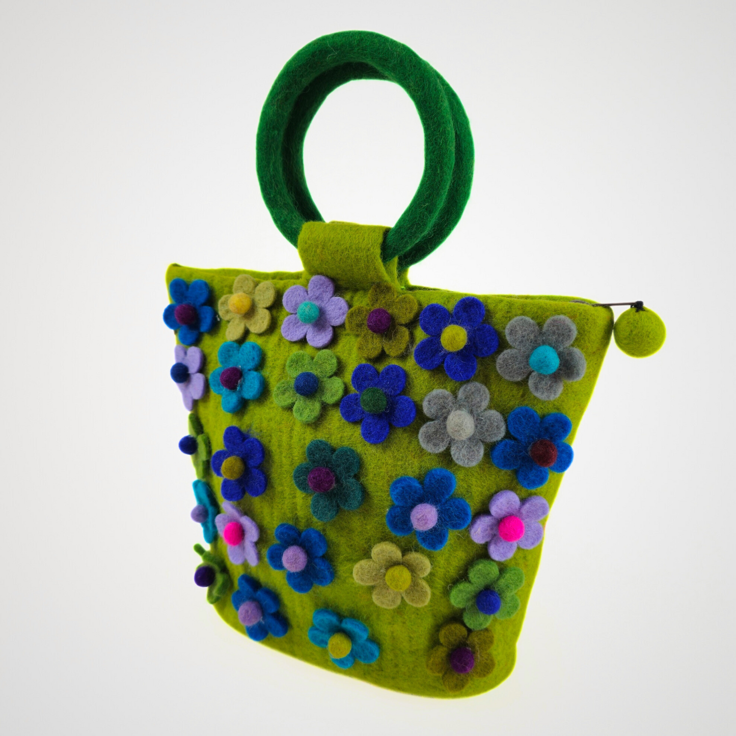 Hand Felted Woolen Flower Kids Bag