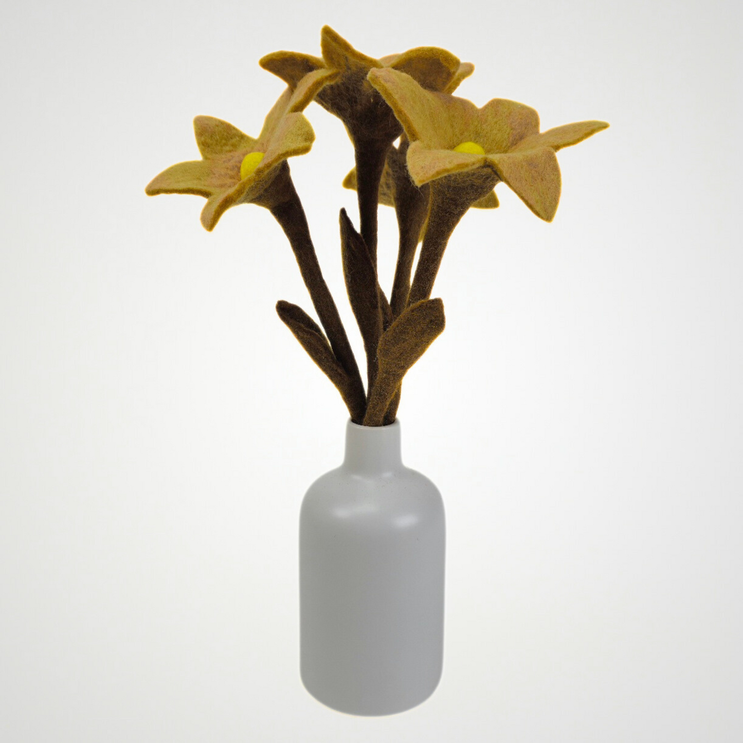 Hand Felted Camel Lily Flower