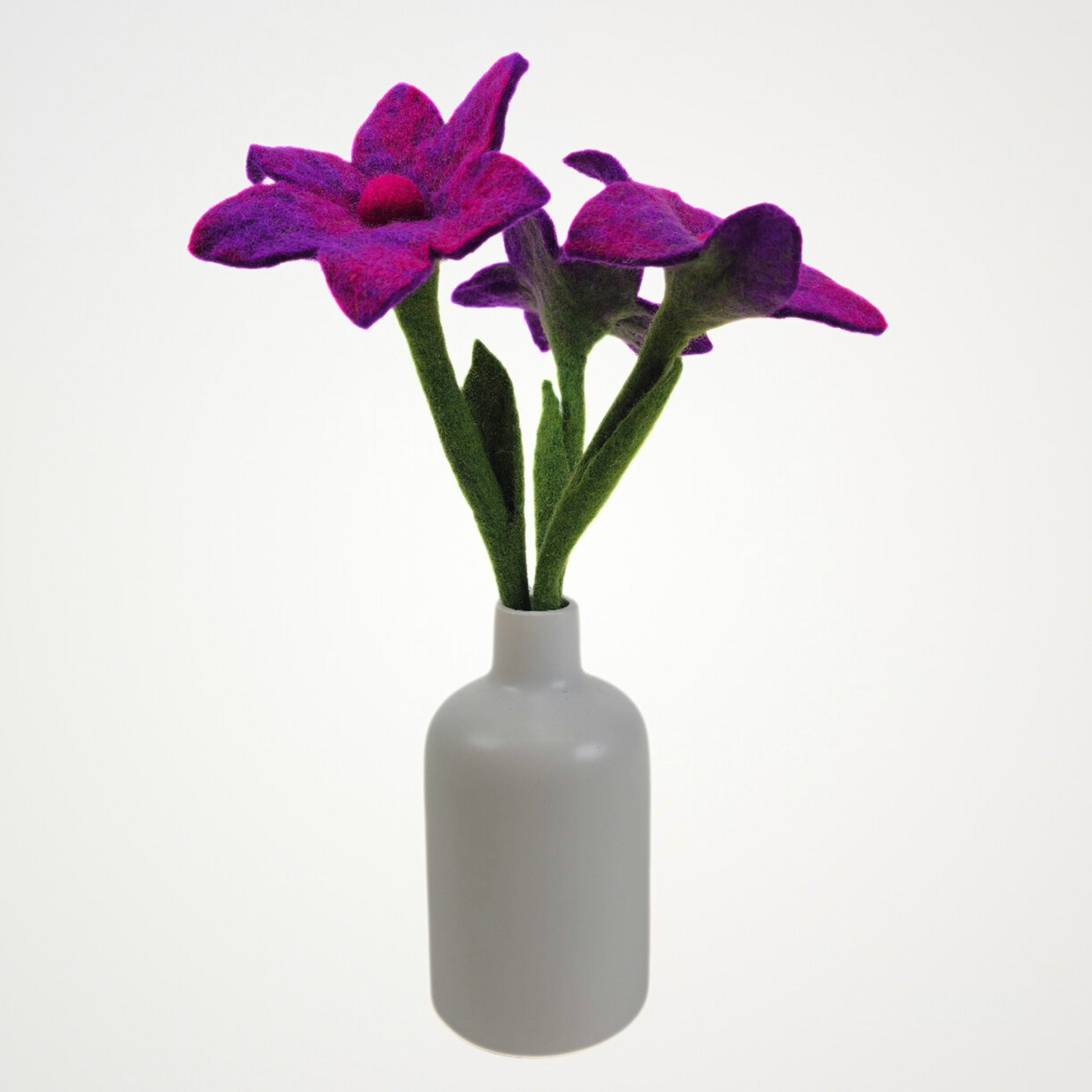 Hand Felted Purple Lily Flower