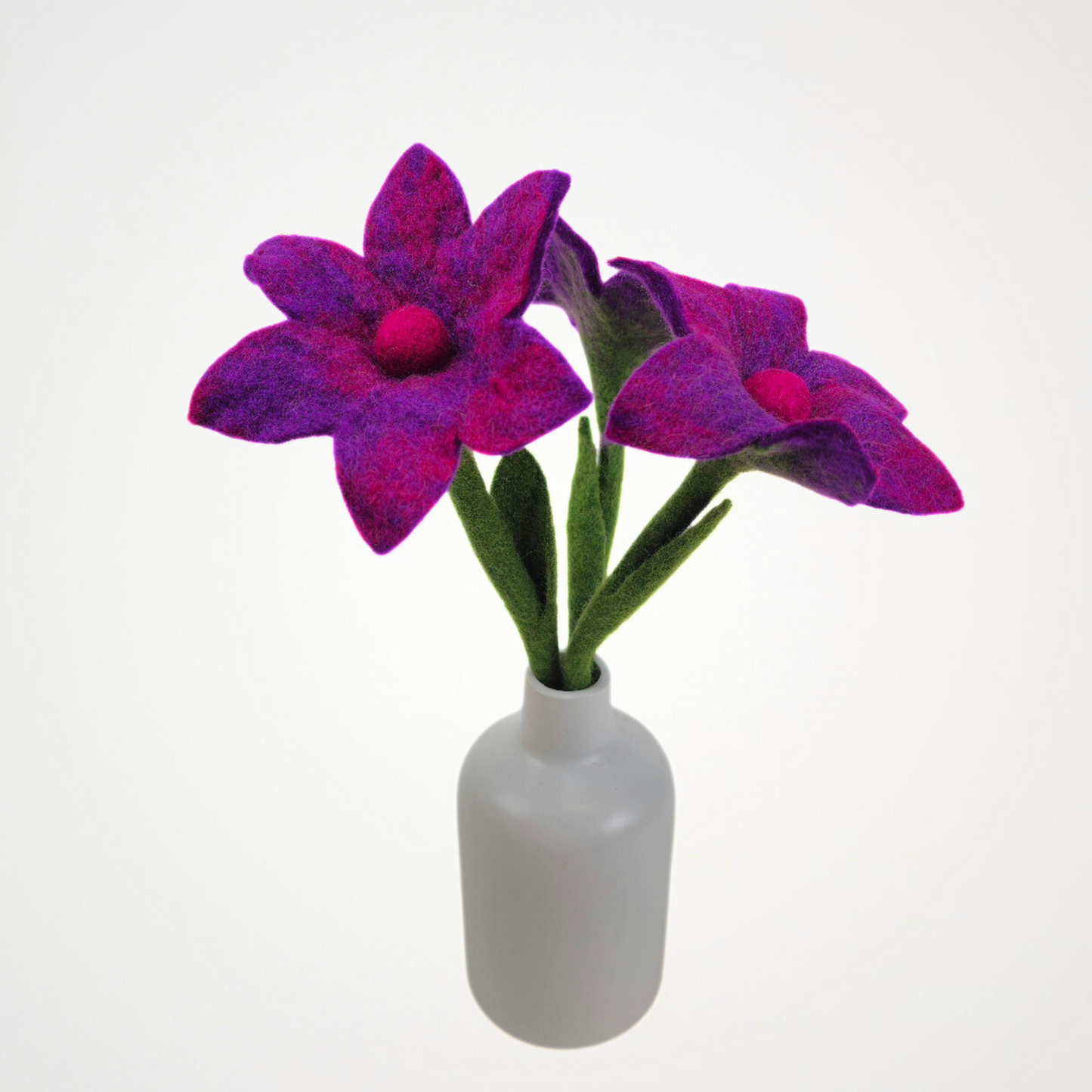 Hand Felted Purple Lily Flower