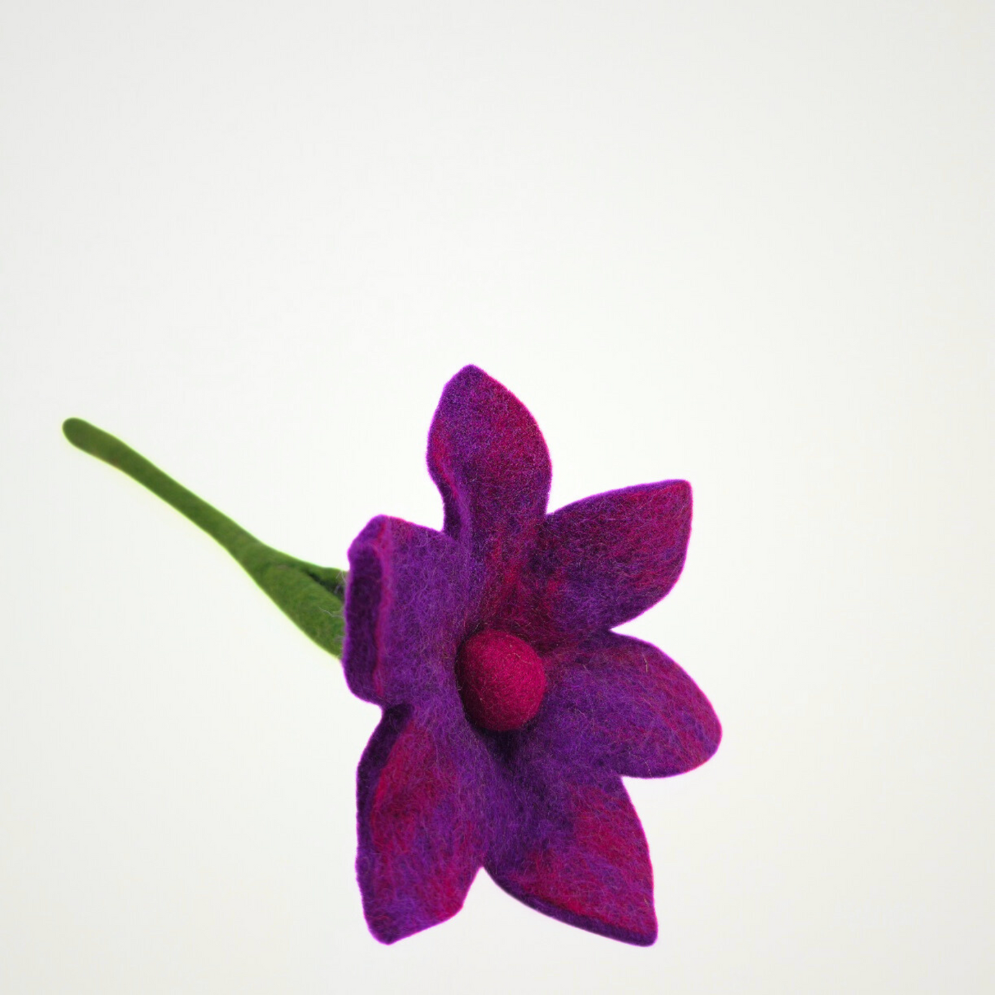 Hand Felted Purple Lily Flower
