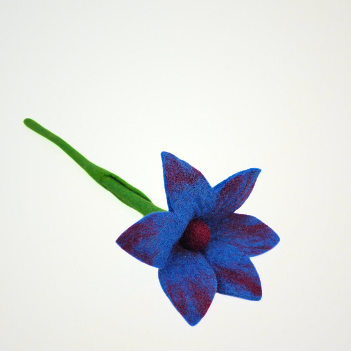 Hand Felted Blue Lily Flower