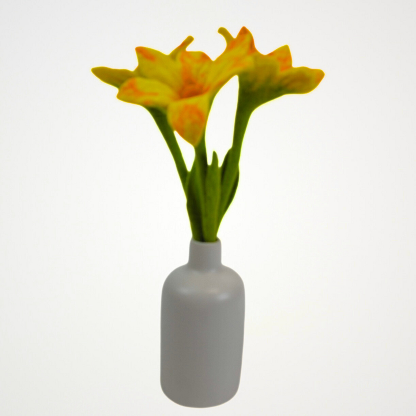 Hand Felted Yellow Lily Flower