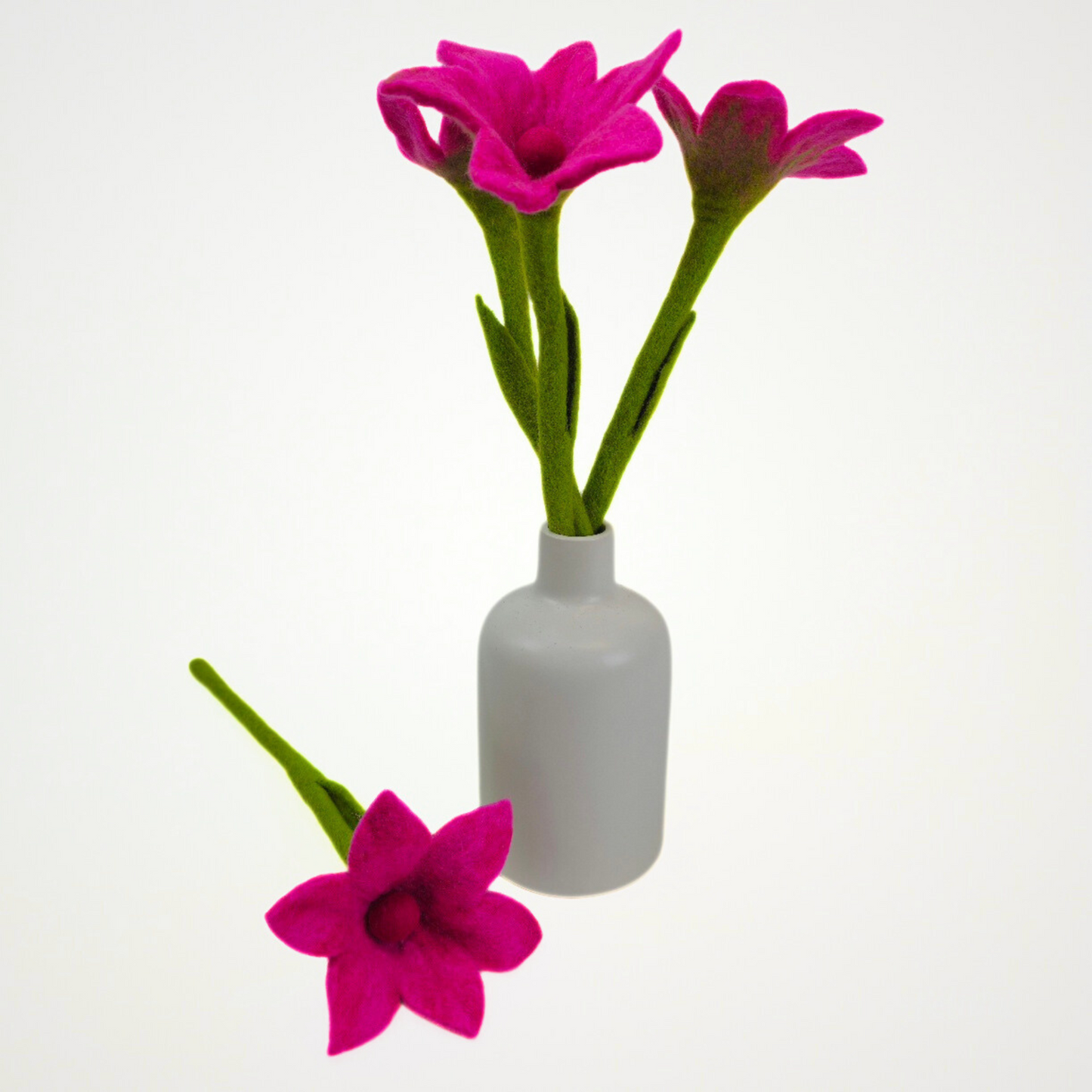 Hand Felted Fuchsia Lily Flower