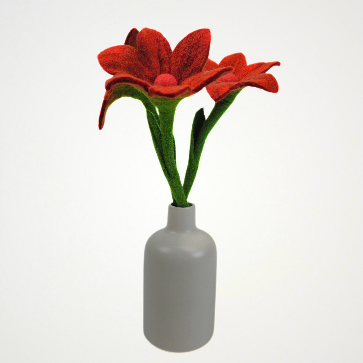 Hand Felted Dark Orange Lily Flower