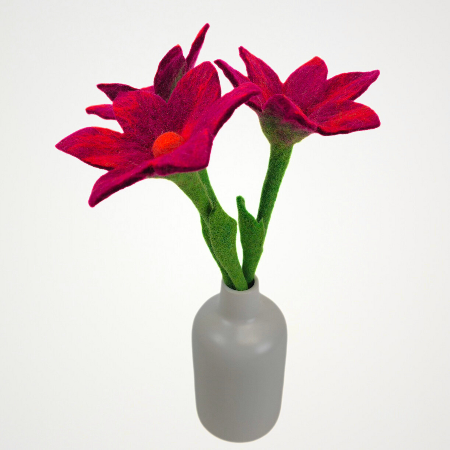 Hand Felted Maroon Lily Flower