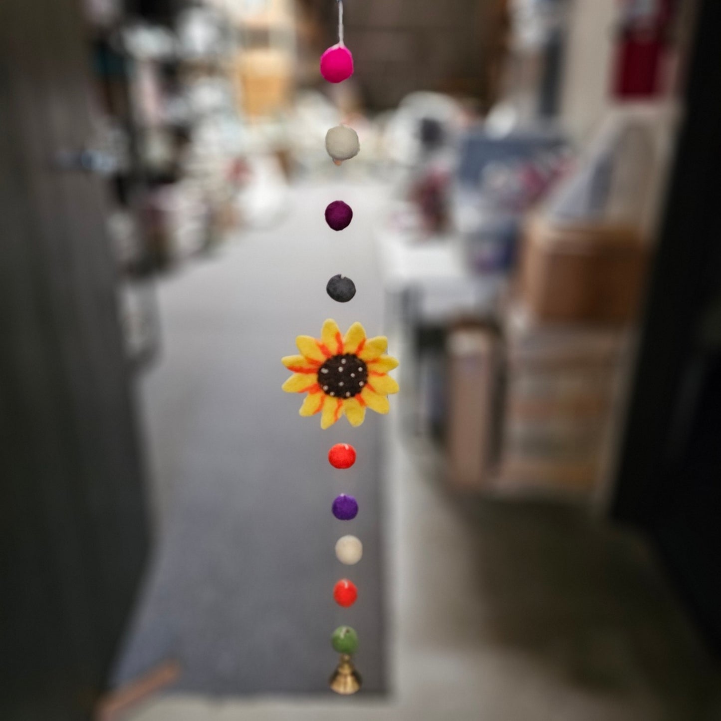 Handmade Felted Sunflowers Garland