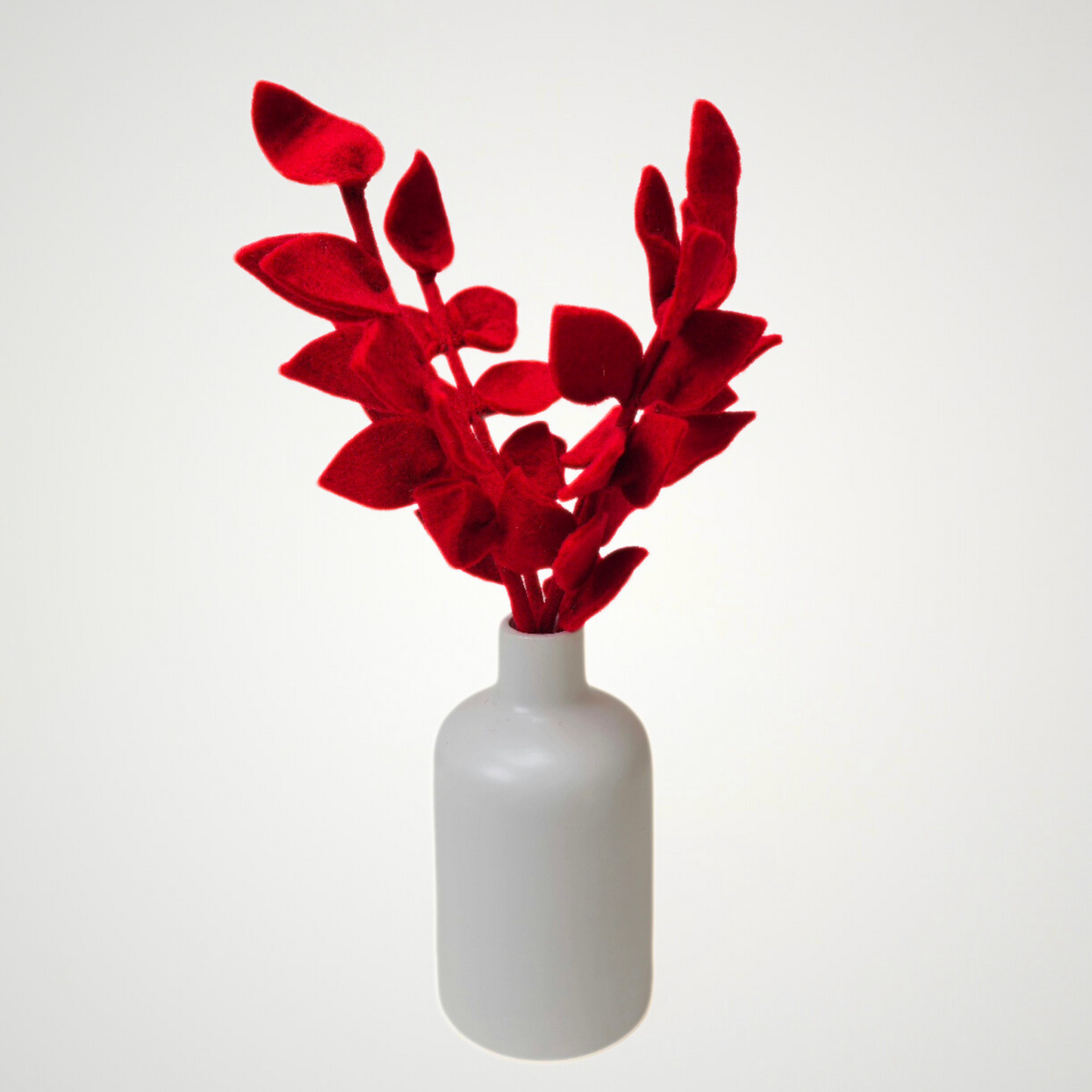 Hand Felted Red Ash Leaves