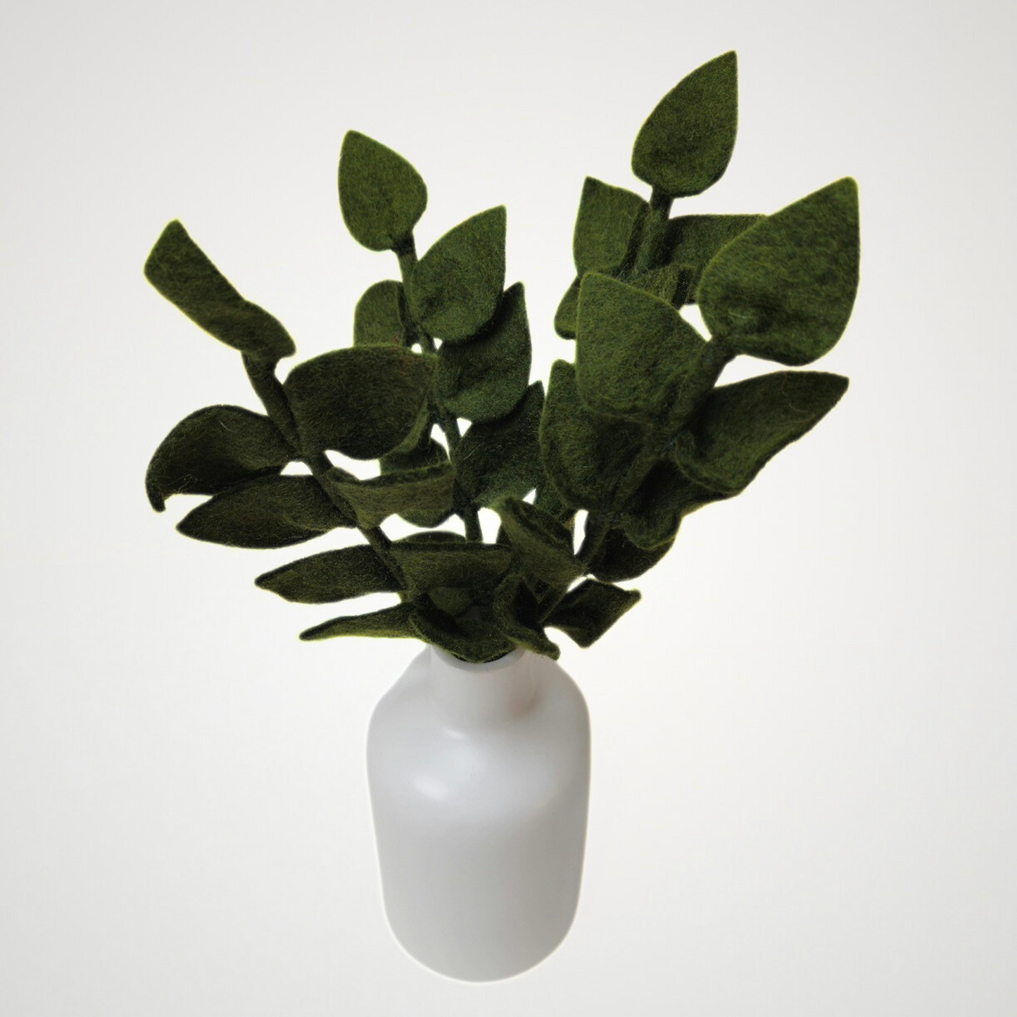 Hand Felted Green Ash Leaves