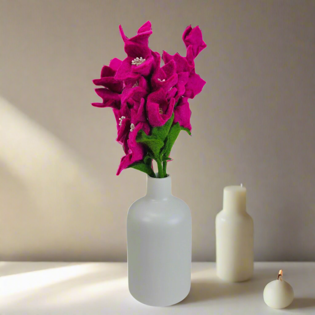 Hand Felted Bougainvillea Flower