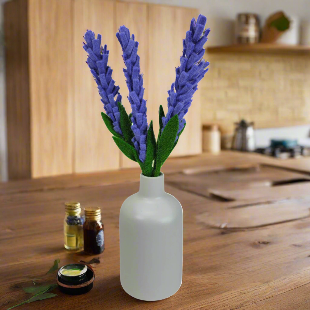 Hand Felted Lavender Flower