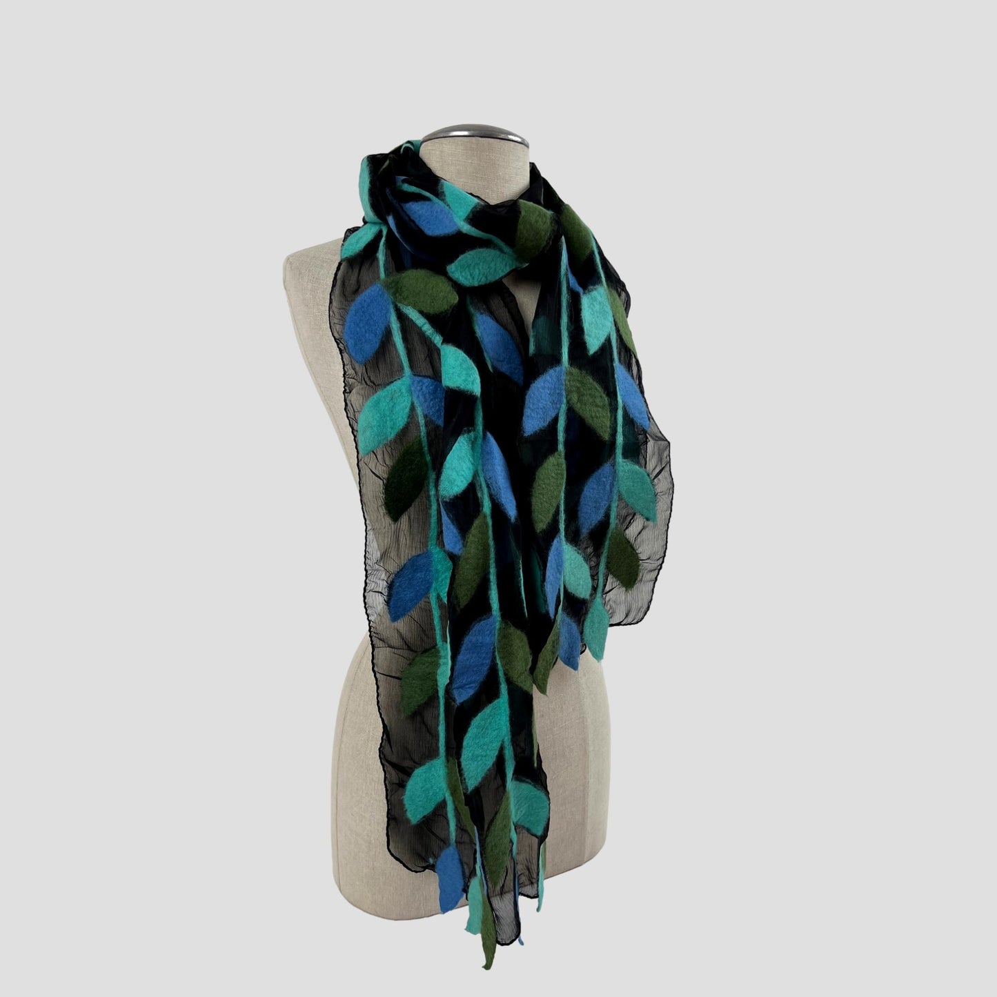 Kind Of Leaf Merino Wool & Silk Felted Scarf