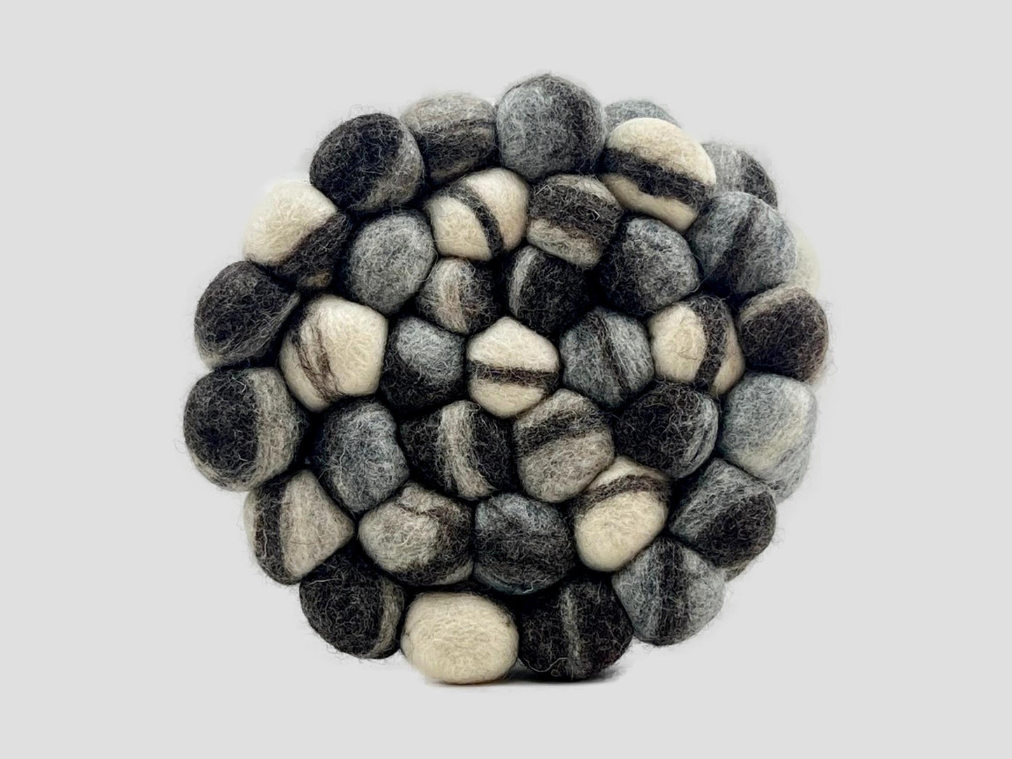 Stone Pom Pom Big Ball Trivet-Set Of 2Pcs.